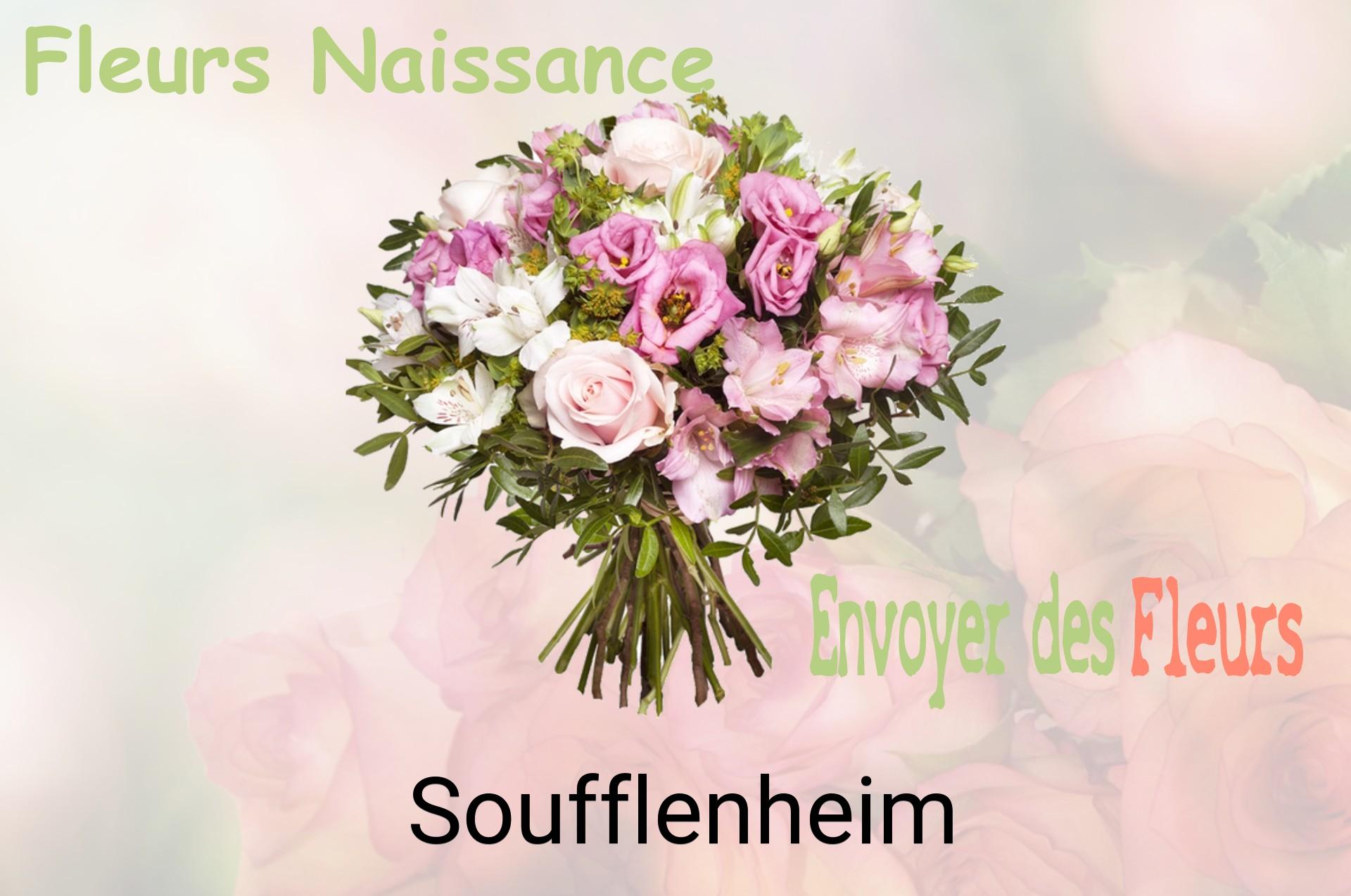 Bouquet de fleurs de naissance livré à Soufflenheim
