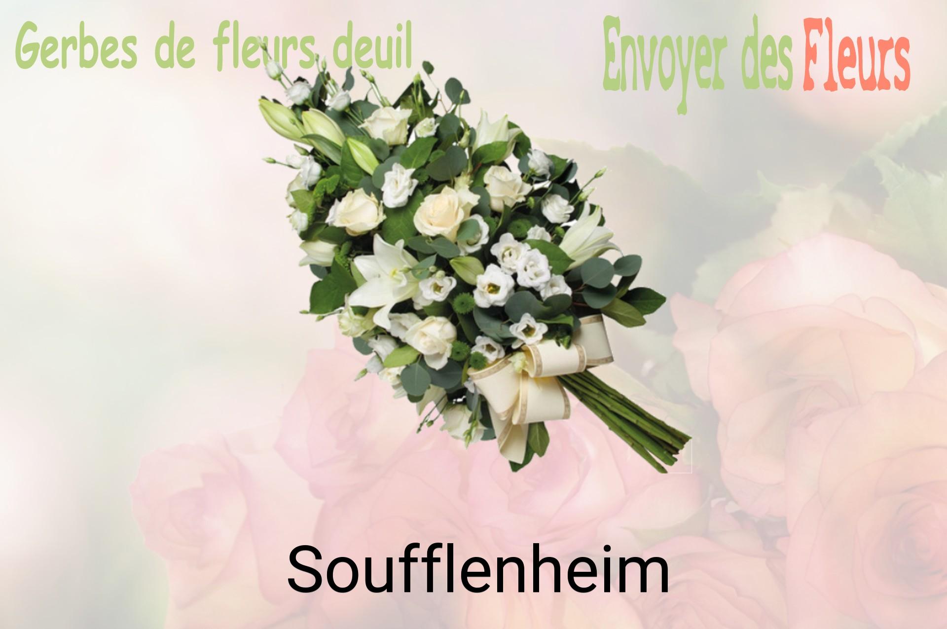 Gerbe de fleurs de deuil livrée à Soufflenheim